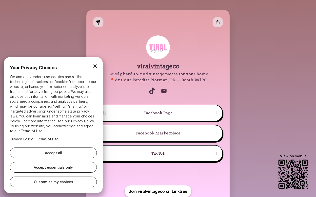 My Sister’s Stuff Vintage Clothing Boutique website preview