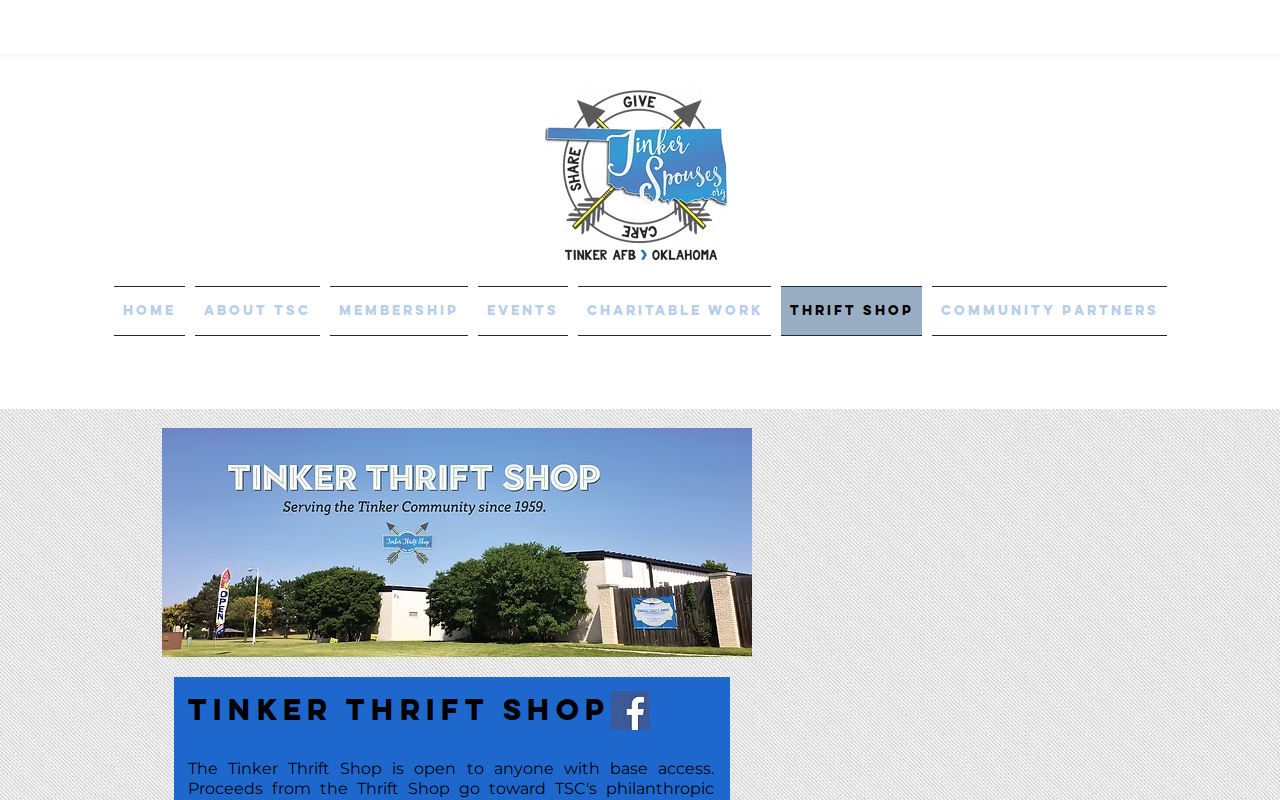 Tinker Thrift Shop website preview