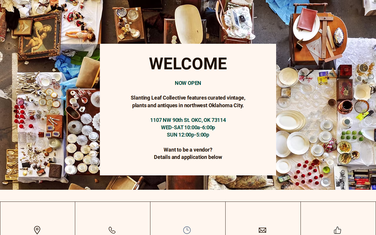 Slanting Leaf Collective website preview