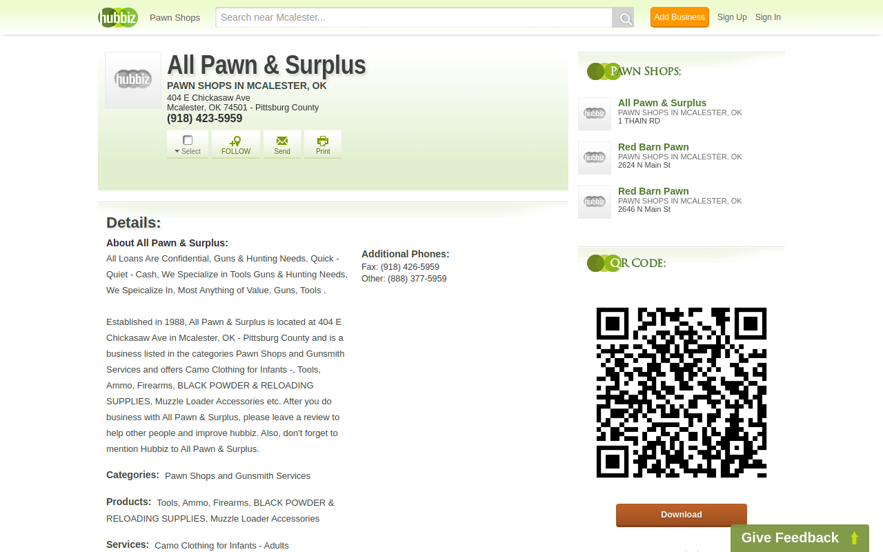 All Pawn & Surplus website preview