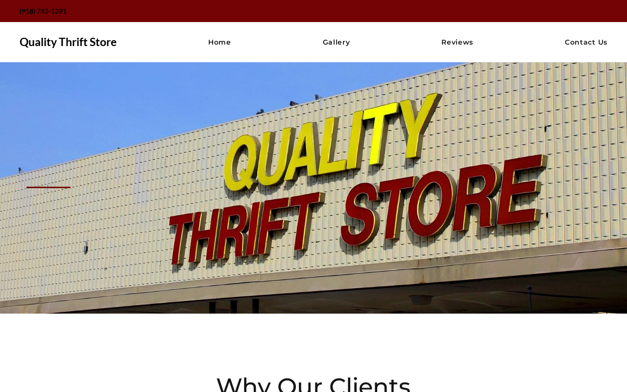 Quality Thrift Store website preview