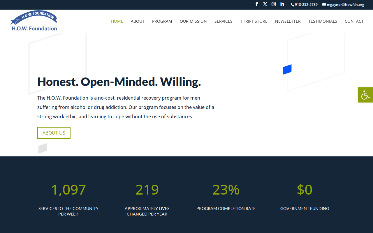 HOW Thrift Store website preview