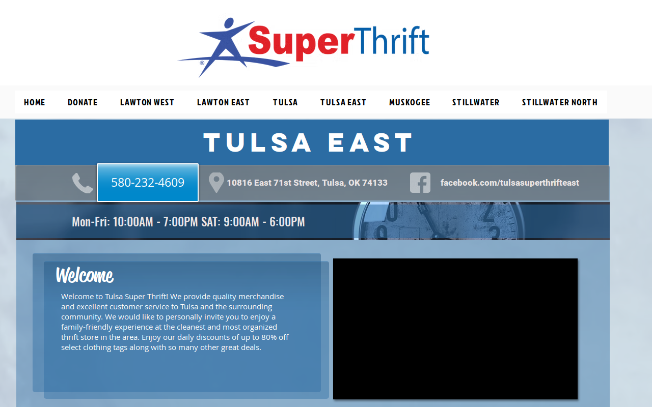Tulsa Super Thrift East website preview