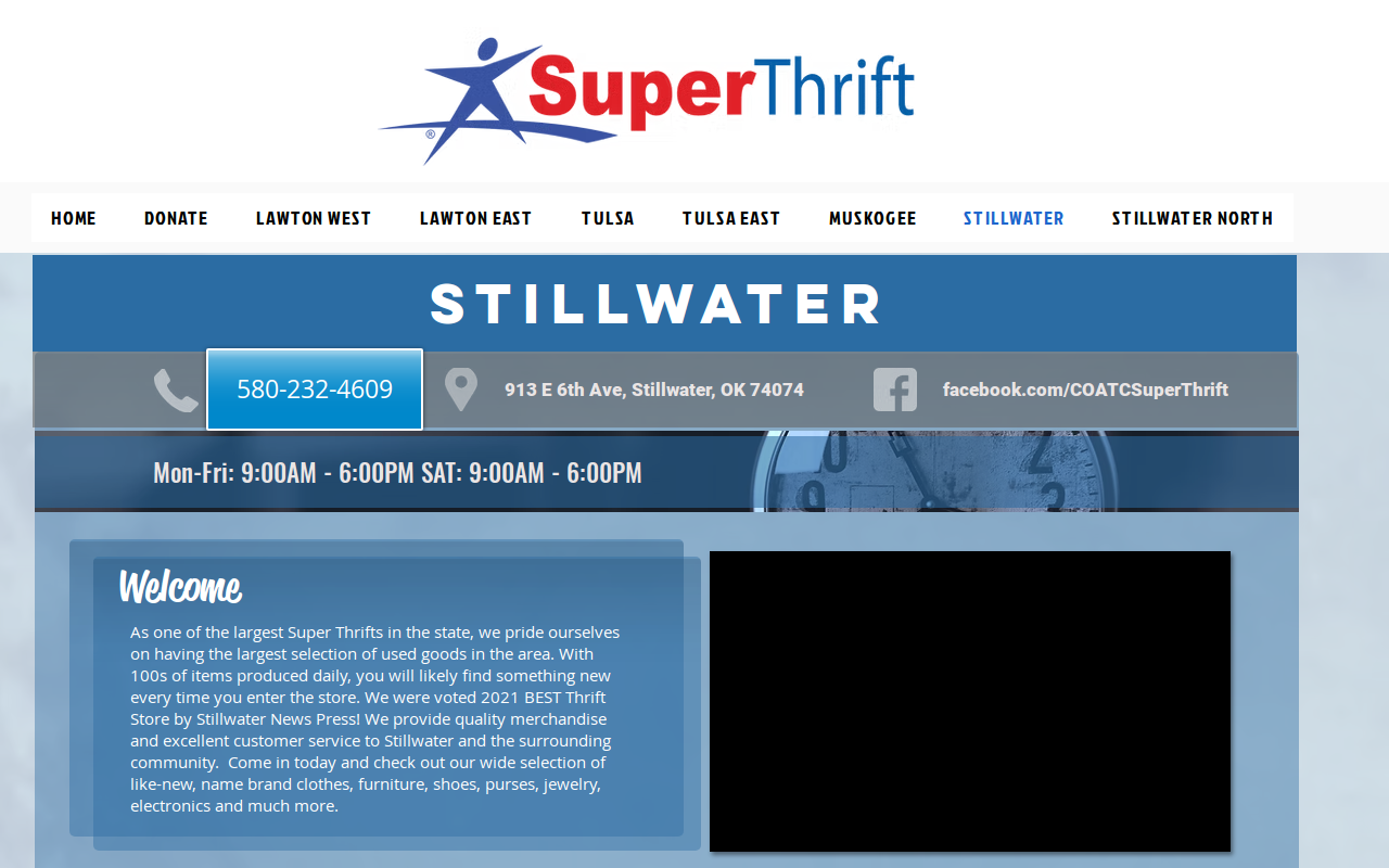 Stillwater Super Thrift website preview