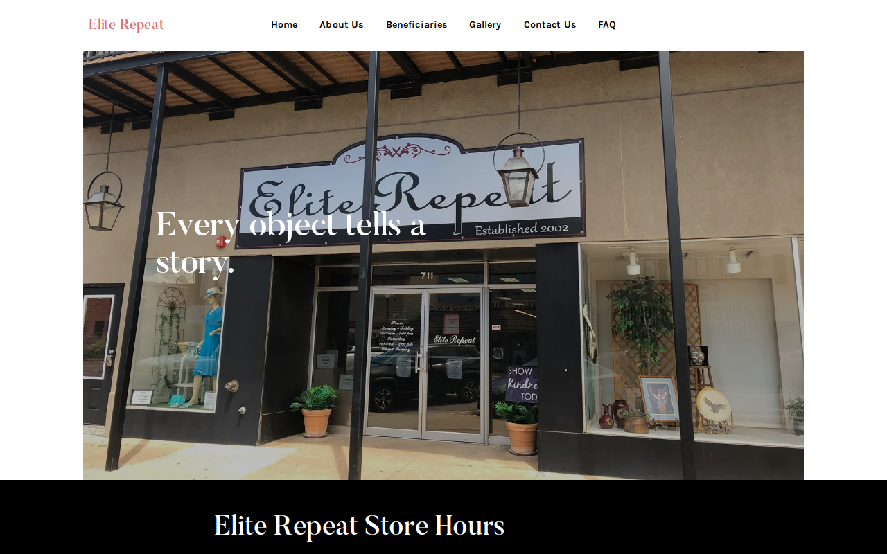 Elite Repeat website preview