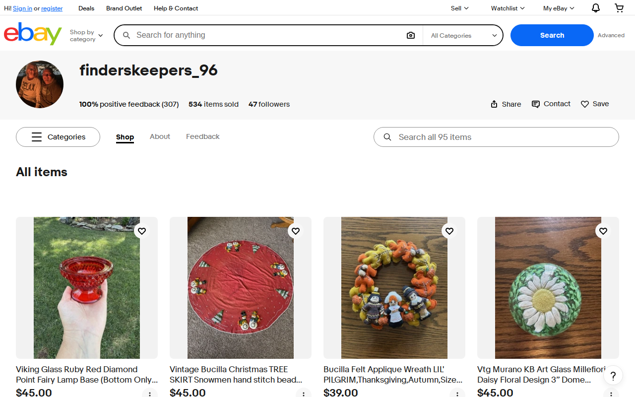 Finder's Keeper's website preview