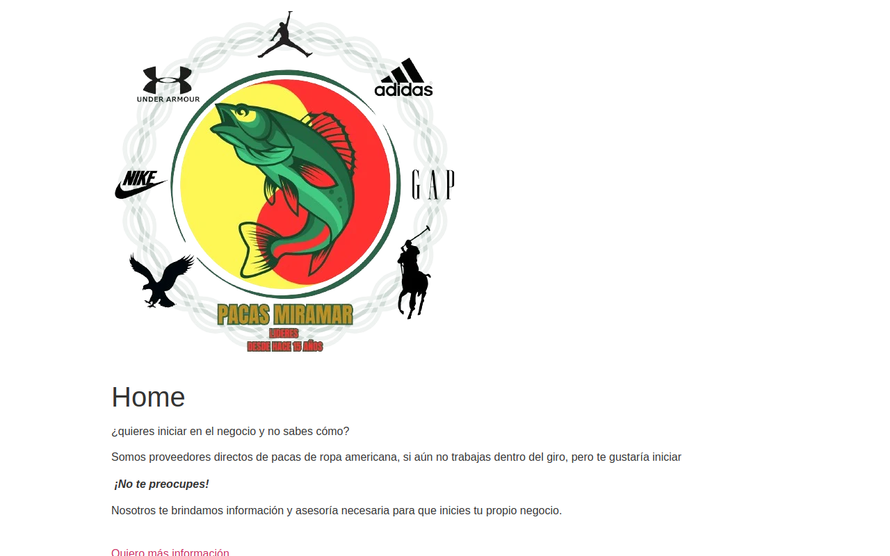 Pacas Spartan website preview