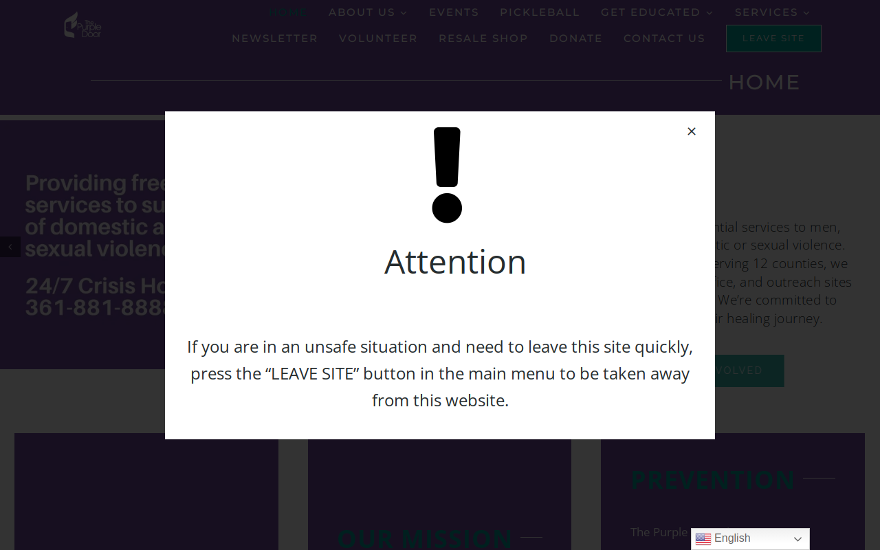 Purple Door Resale Shop website preview