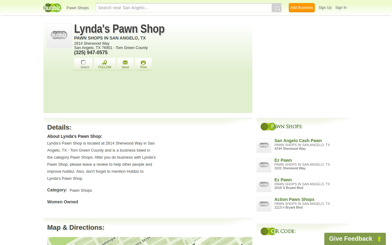 Lynda's Pawn Shop website preview