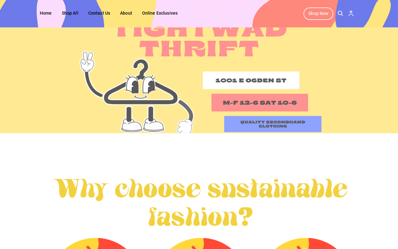 Tightwad Thrift website preview