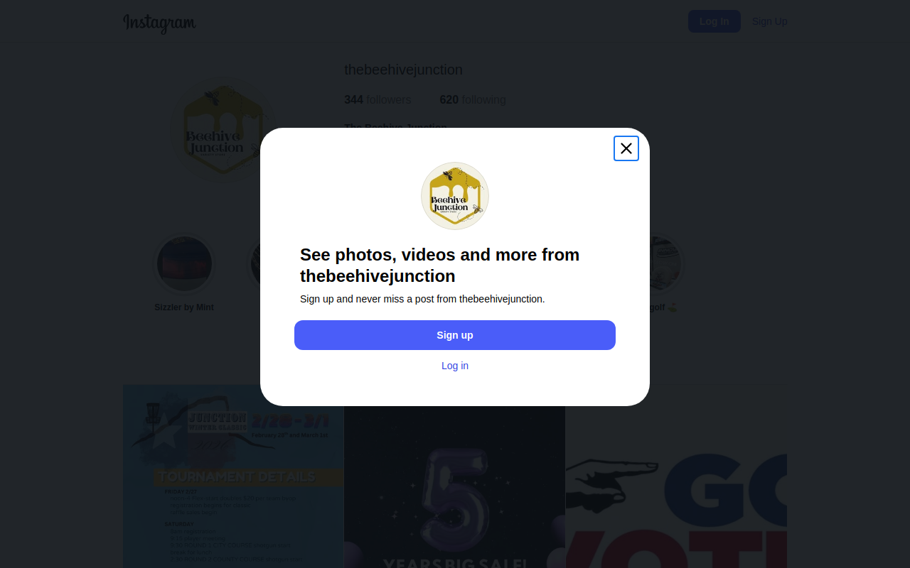 The Beehive Junction website preview