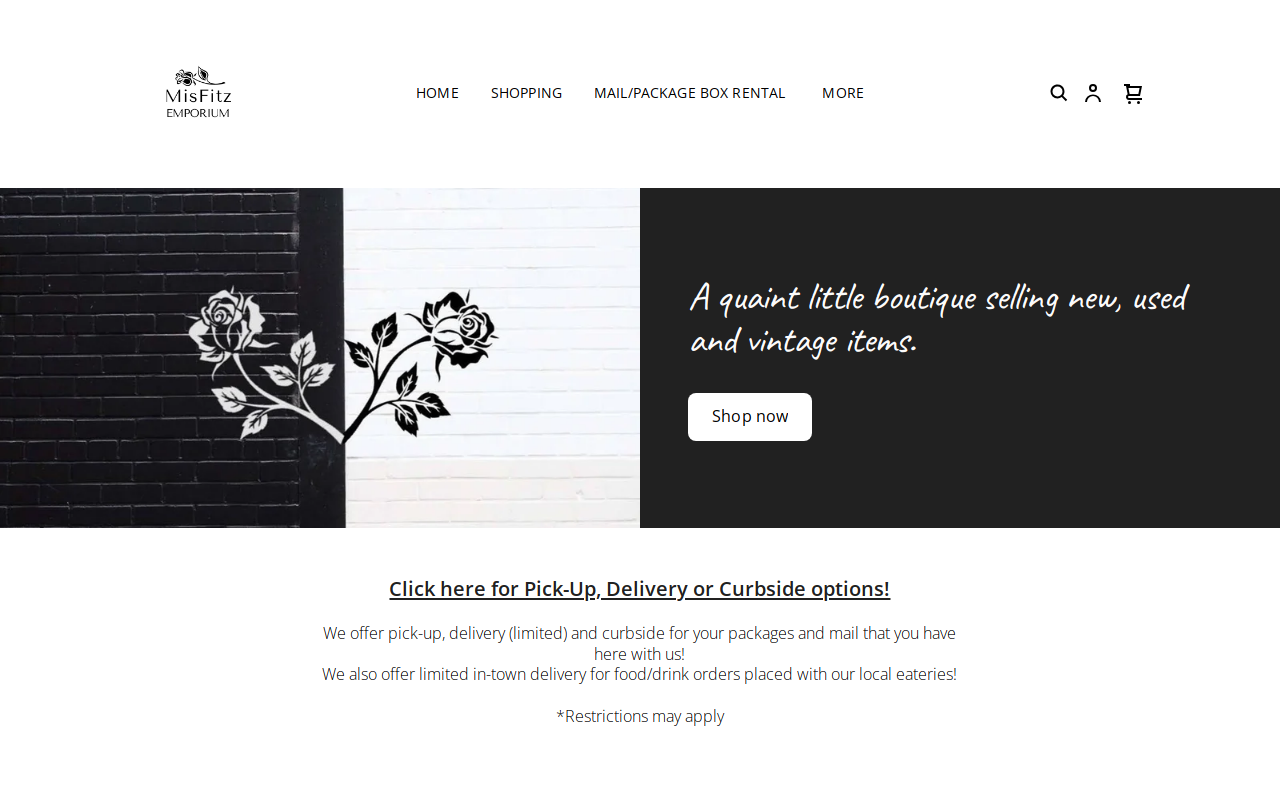 MisFitz Emporium website preview
