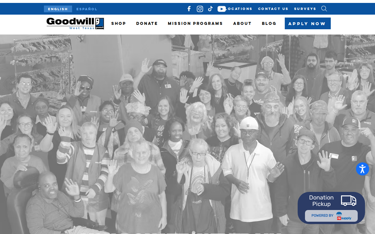 Goodwill West Texas - Odessa website preview