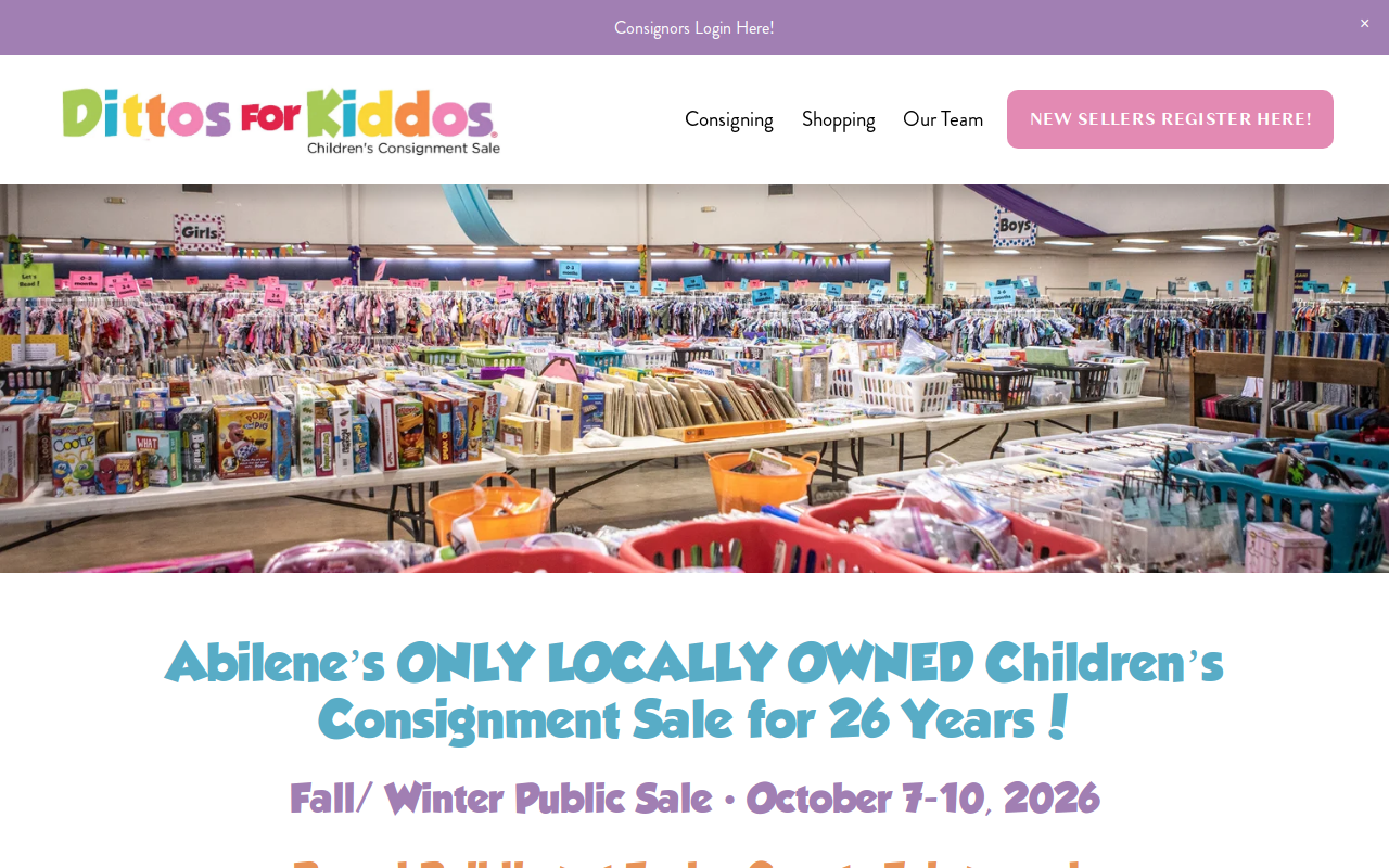 Dittos for Kiddos, Inc. website preview