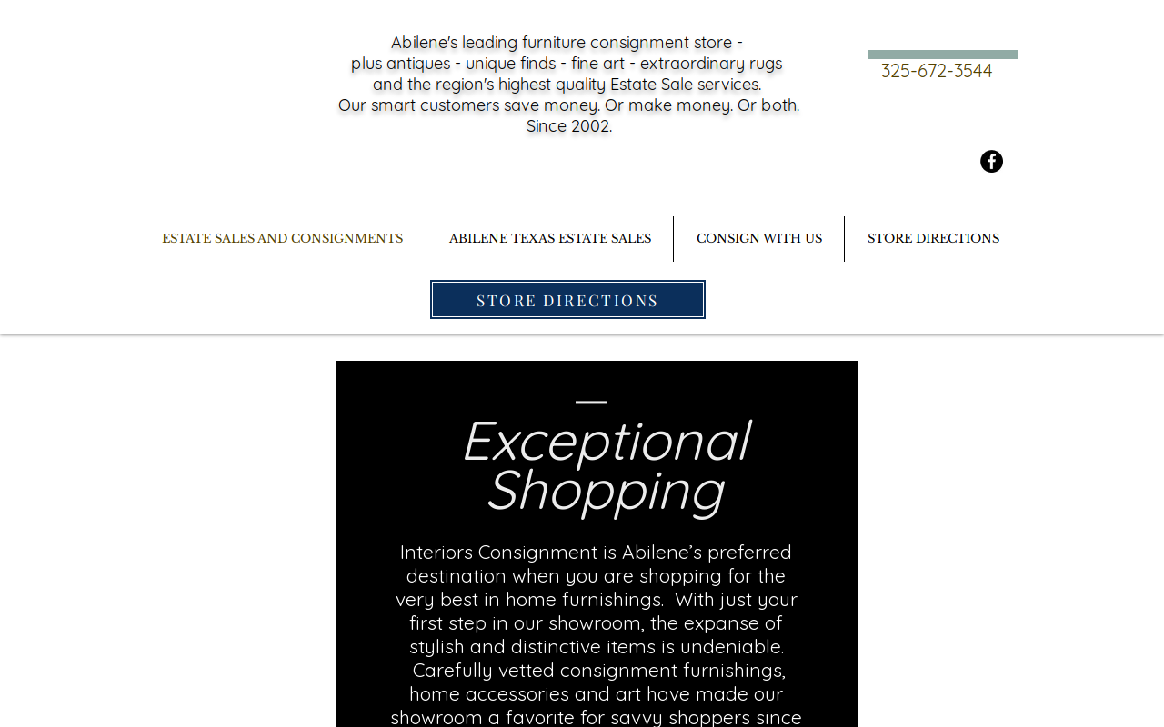 Interiors Consignment website preview