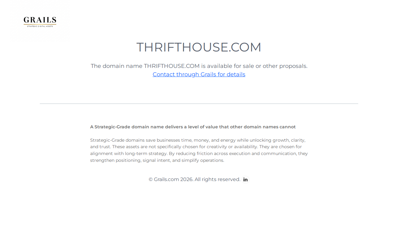 Thrift House website preview