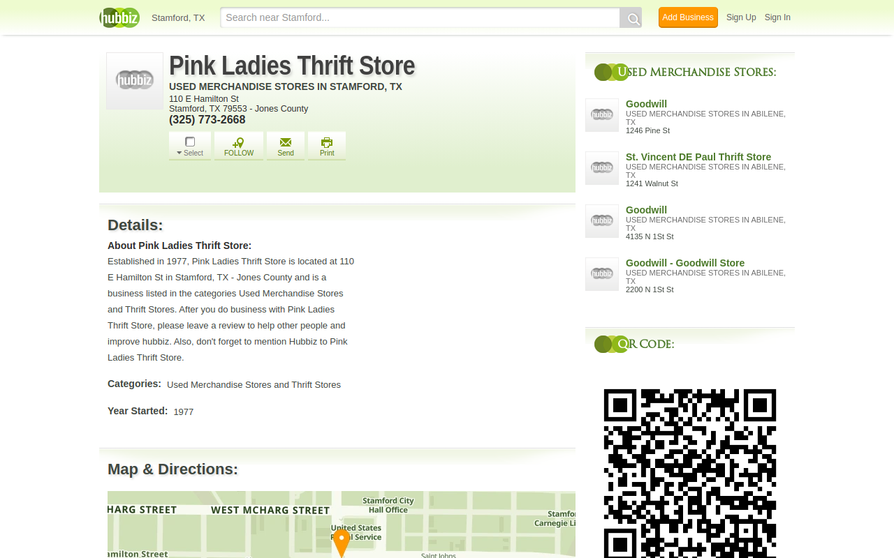 Pink Ladies Thrift Store website preview