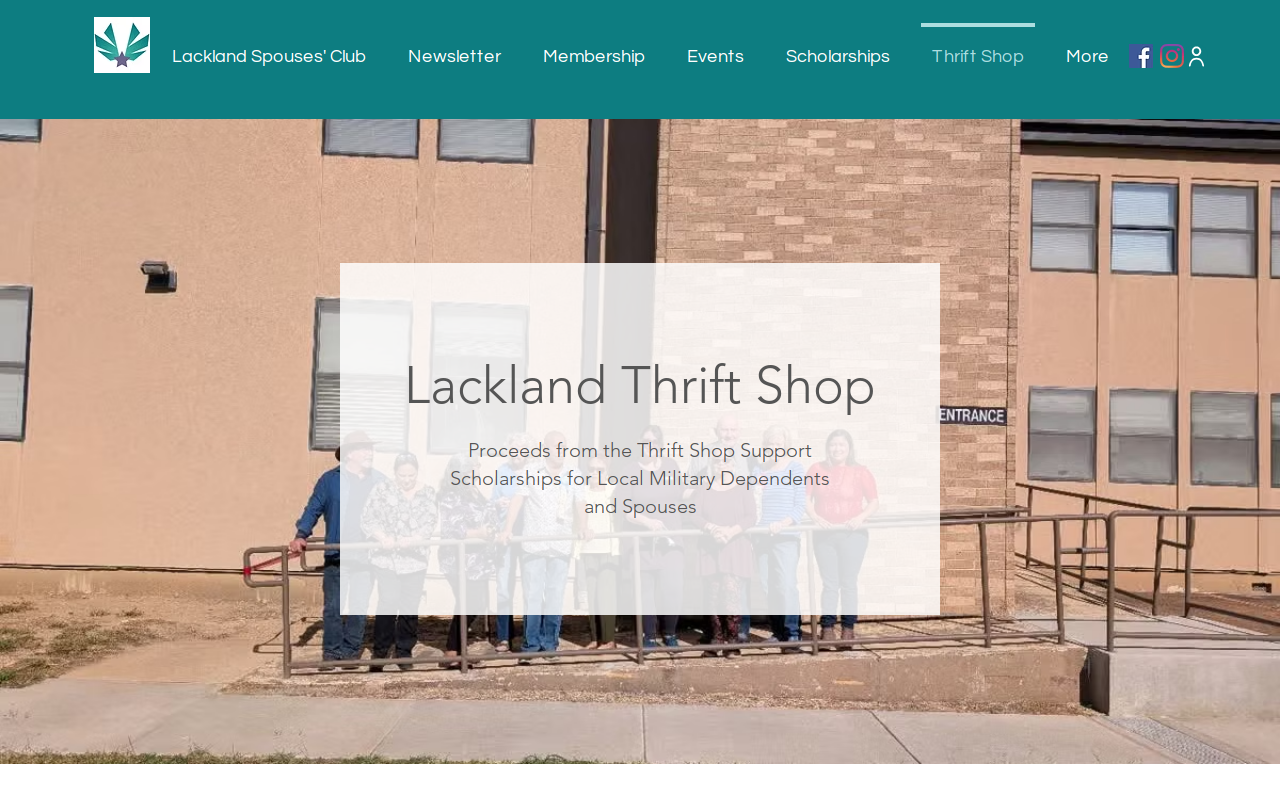 Lackland Thrift Shop website preview