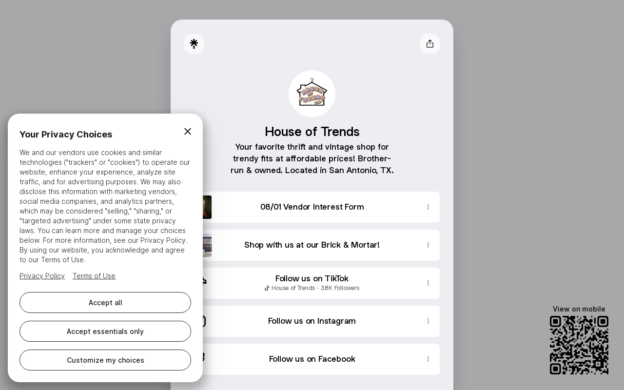 House of Trends Co. website preview