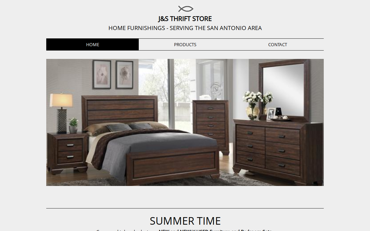 J&S Thrift Store website preview
