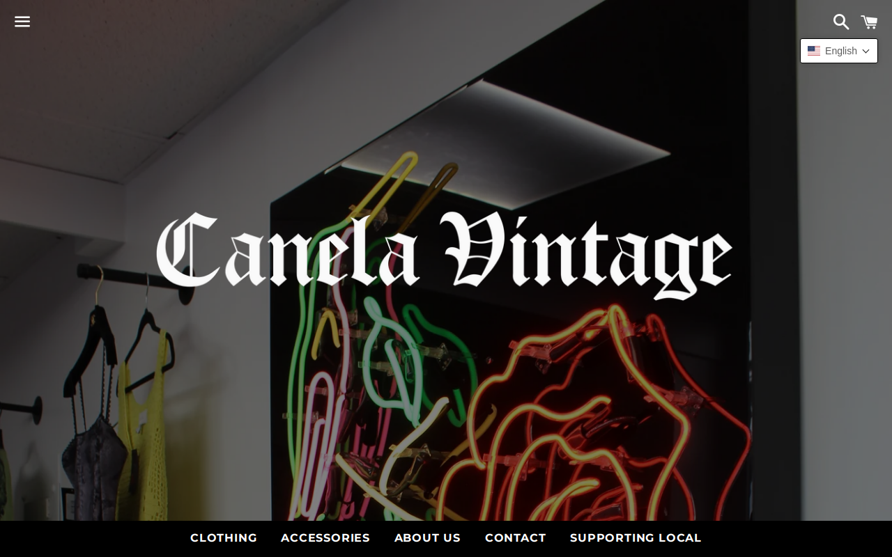 Canela Vintage website preview