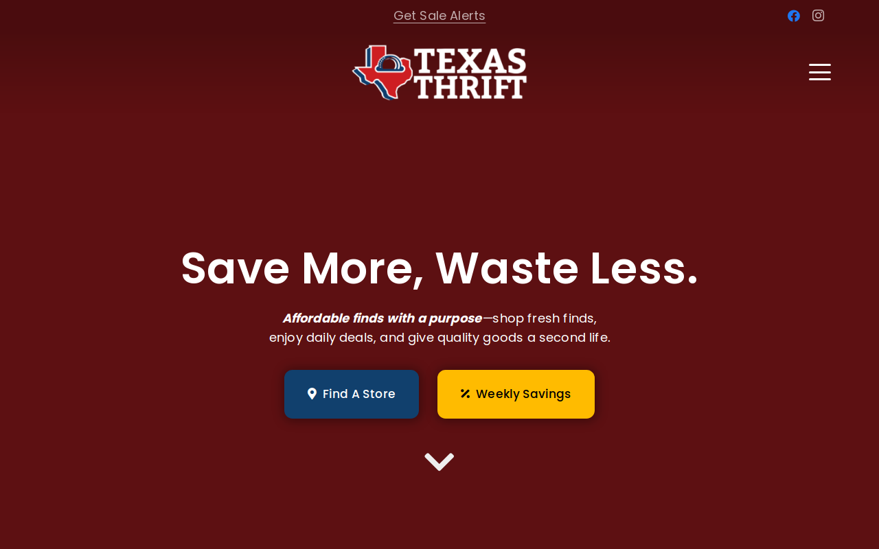 Texas Thrift SE Military website preview
