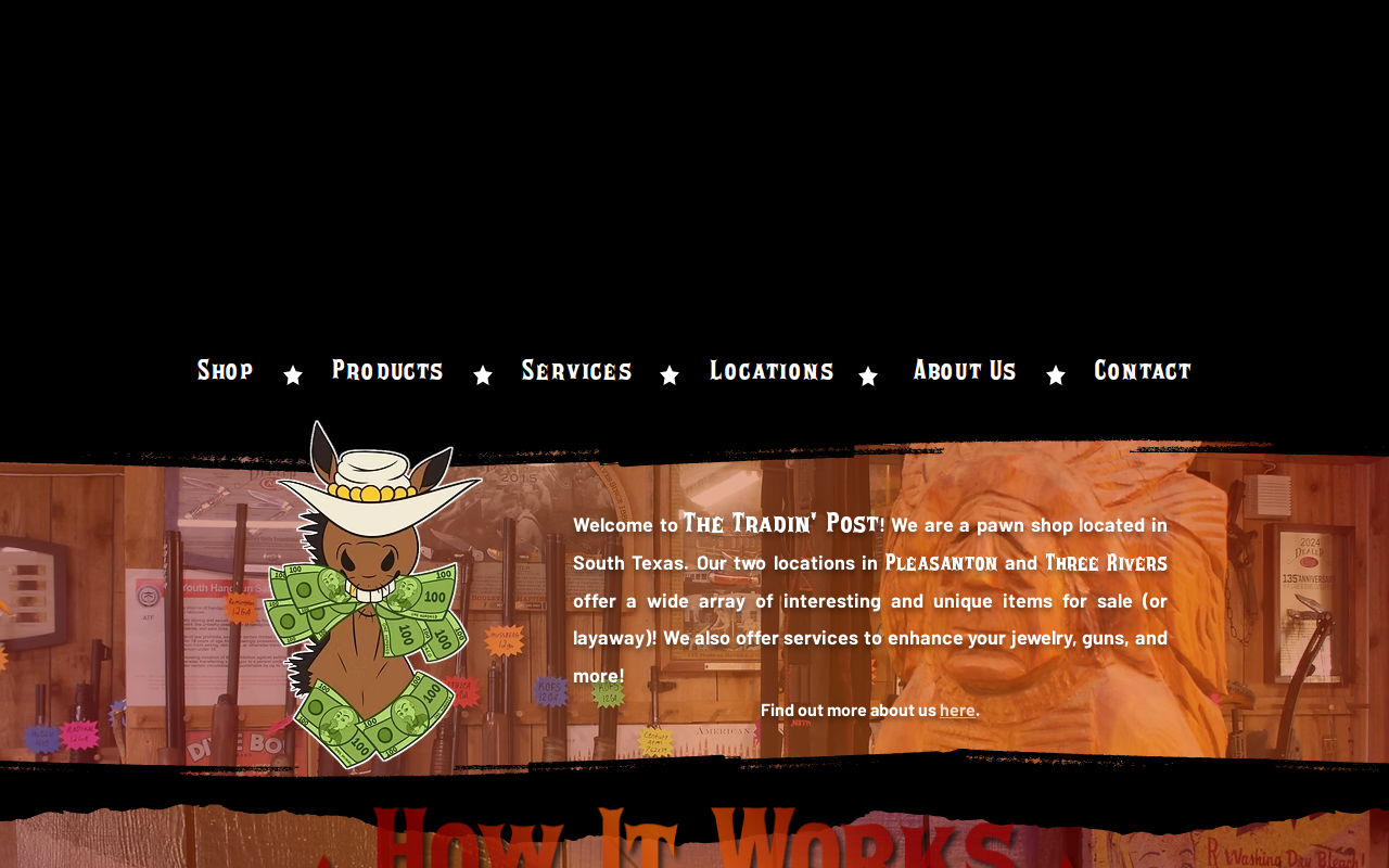 Tradin Post Pawn & Guns website preview