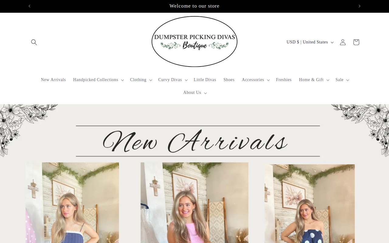 Dumpster Picking Divas website preview