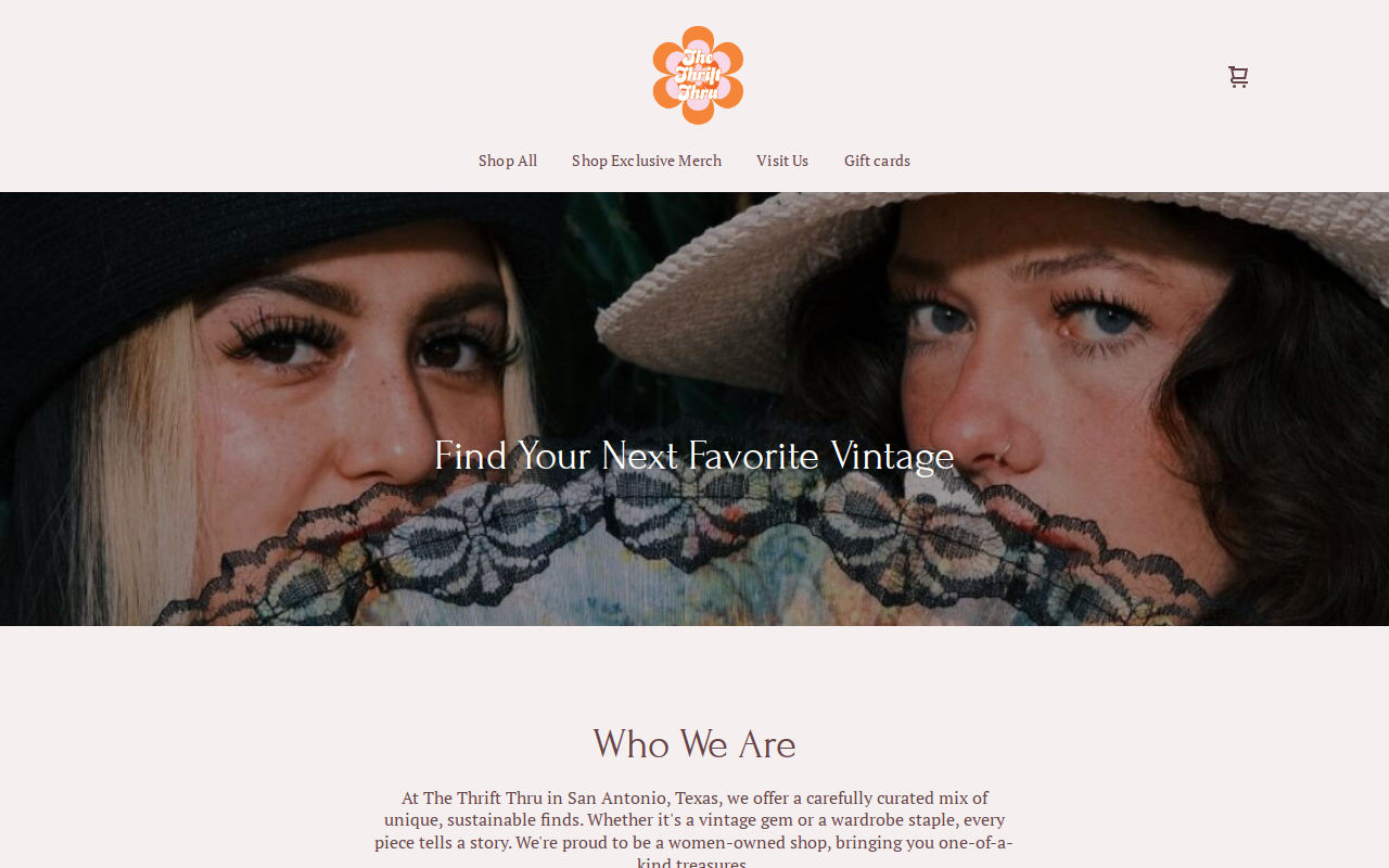 The Thrift Thru website preview