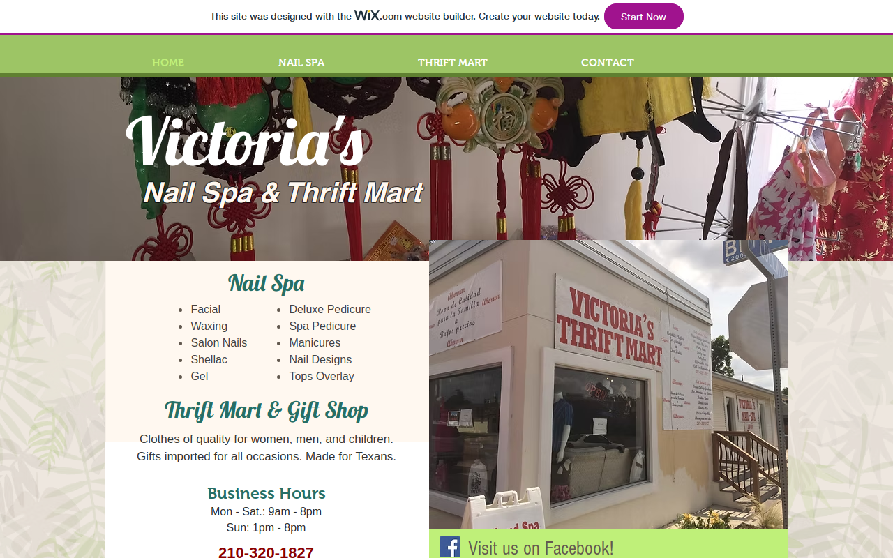 Victoria's thrift market website preview