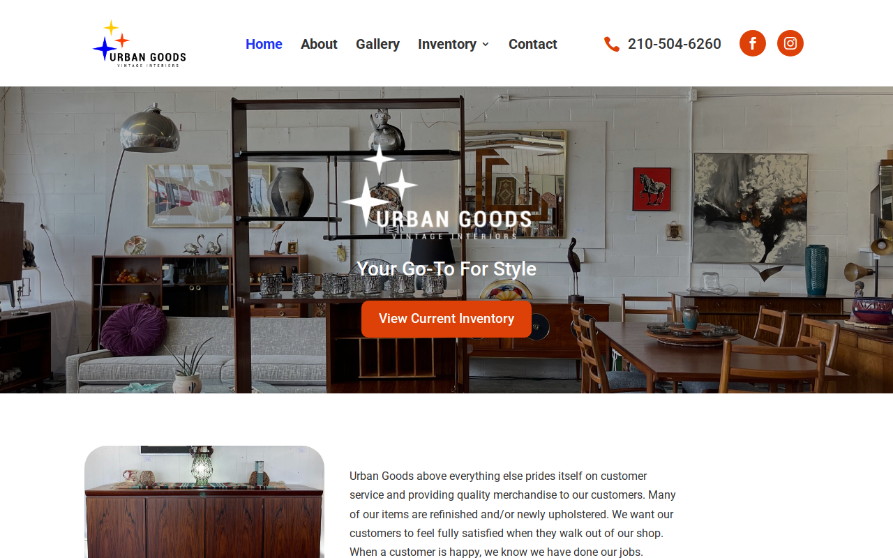 Urban Goods website preview