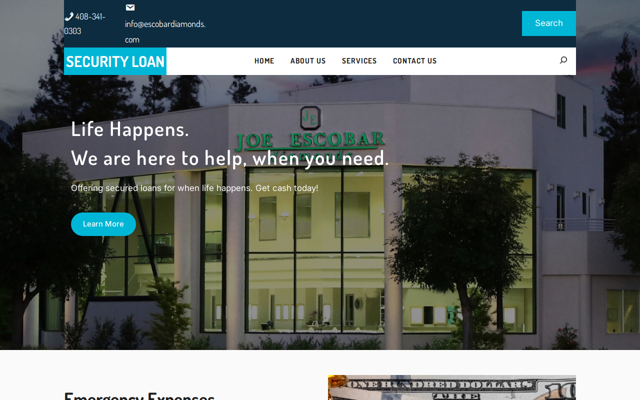Security Loan website preview