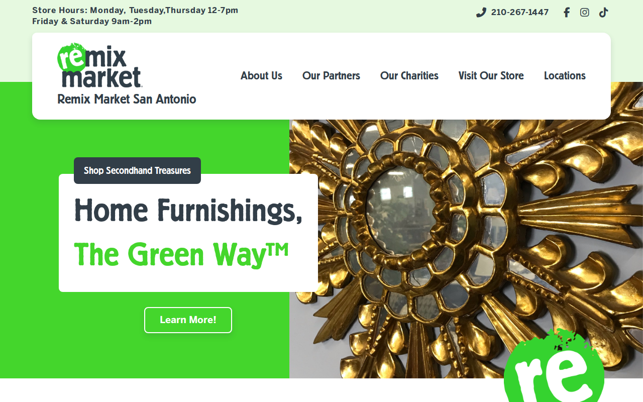 Remix Market San Antonio website preview