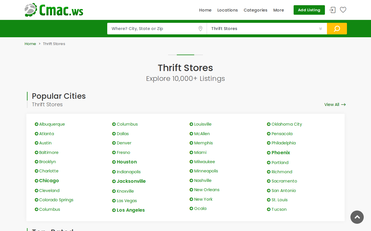 Isabel's Thrift Store website preview