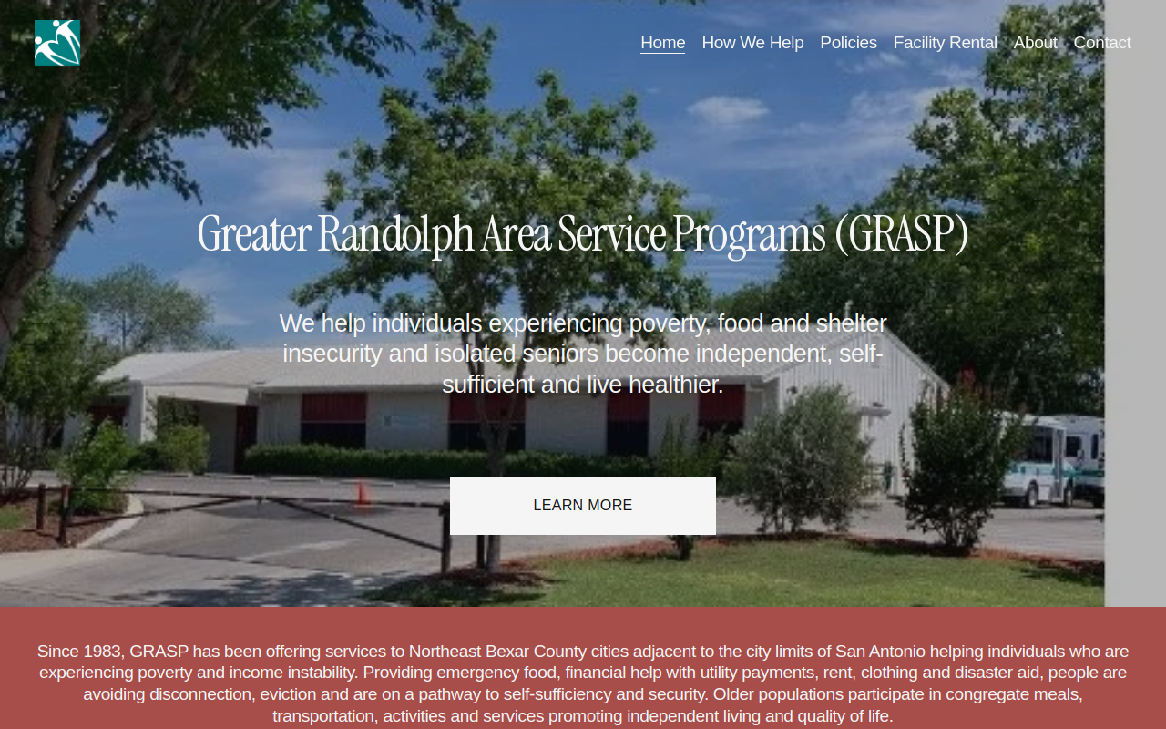 Grasp Thrift Store website preview