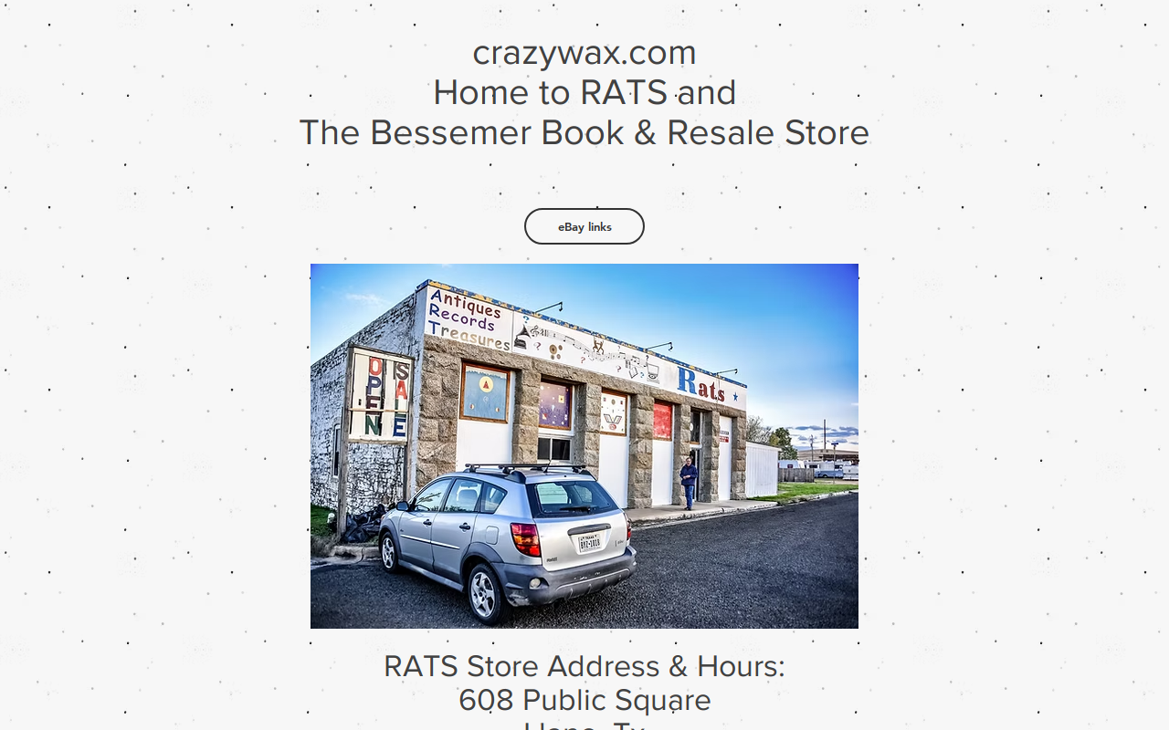 The Bessemer Book and Resale Store website preview