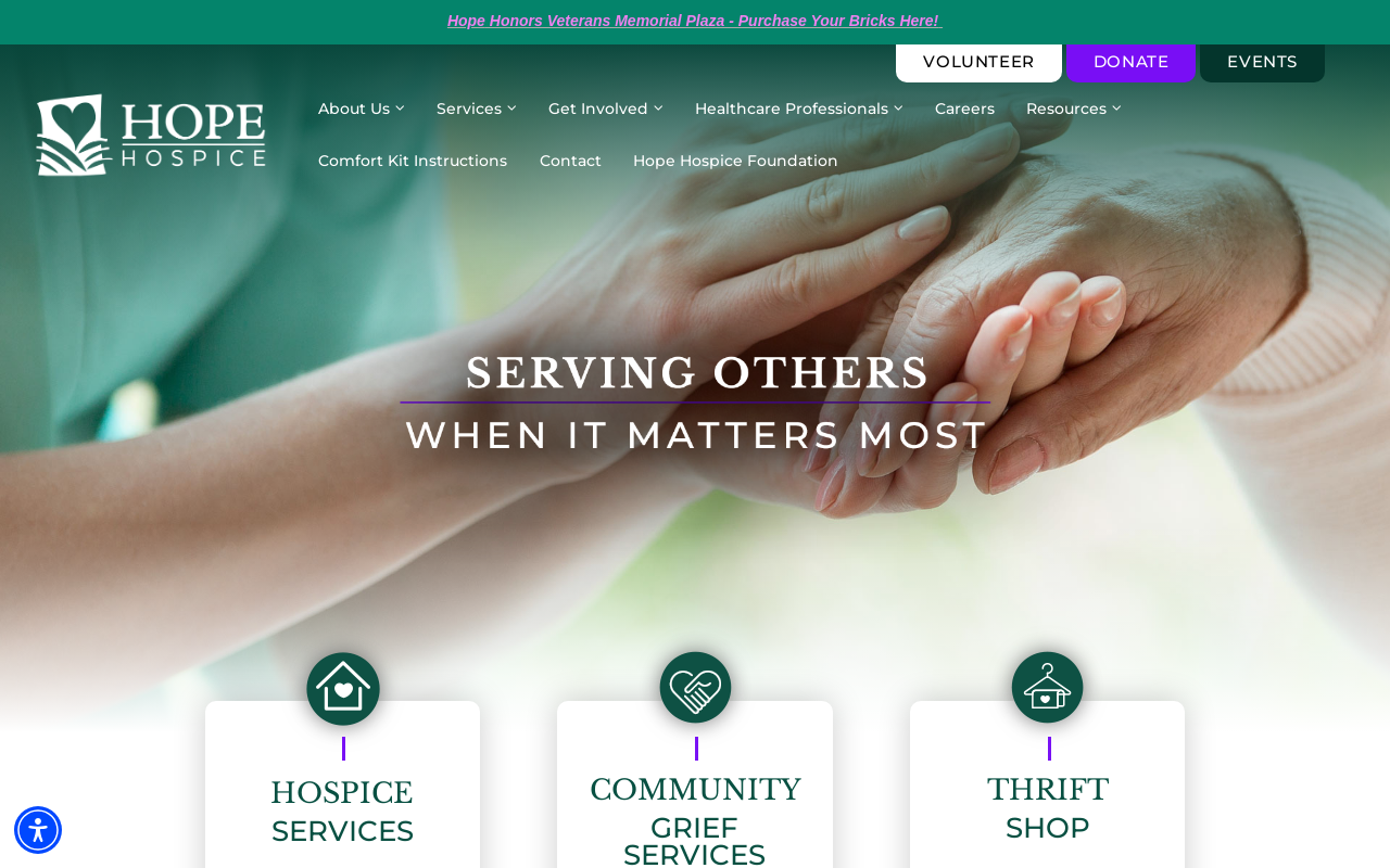 Hope Hospice Thrift Shop website preview