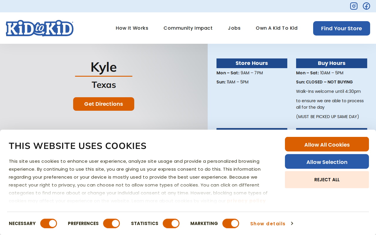 Kid to Kid Kyle website preview