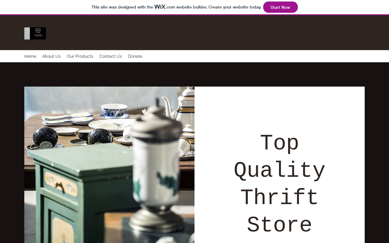 Sonja's Treasure Chest website preview
