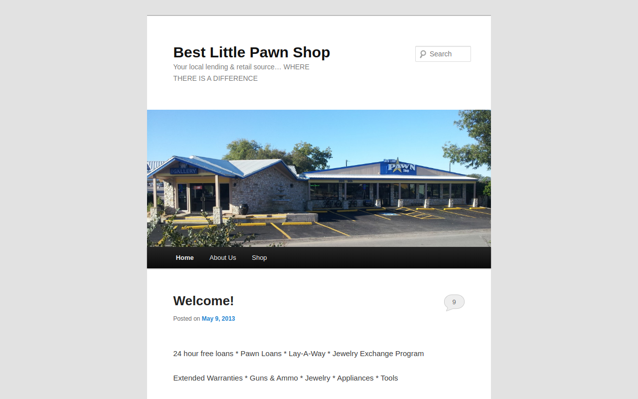 Best Little Pawn Shop website preview
