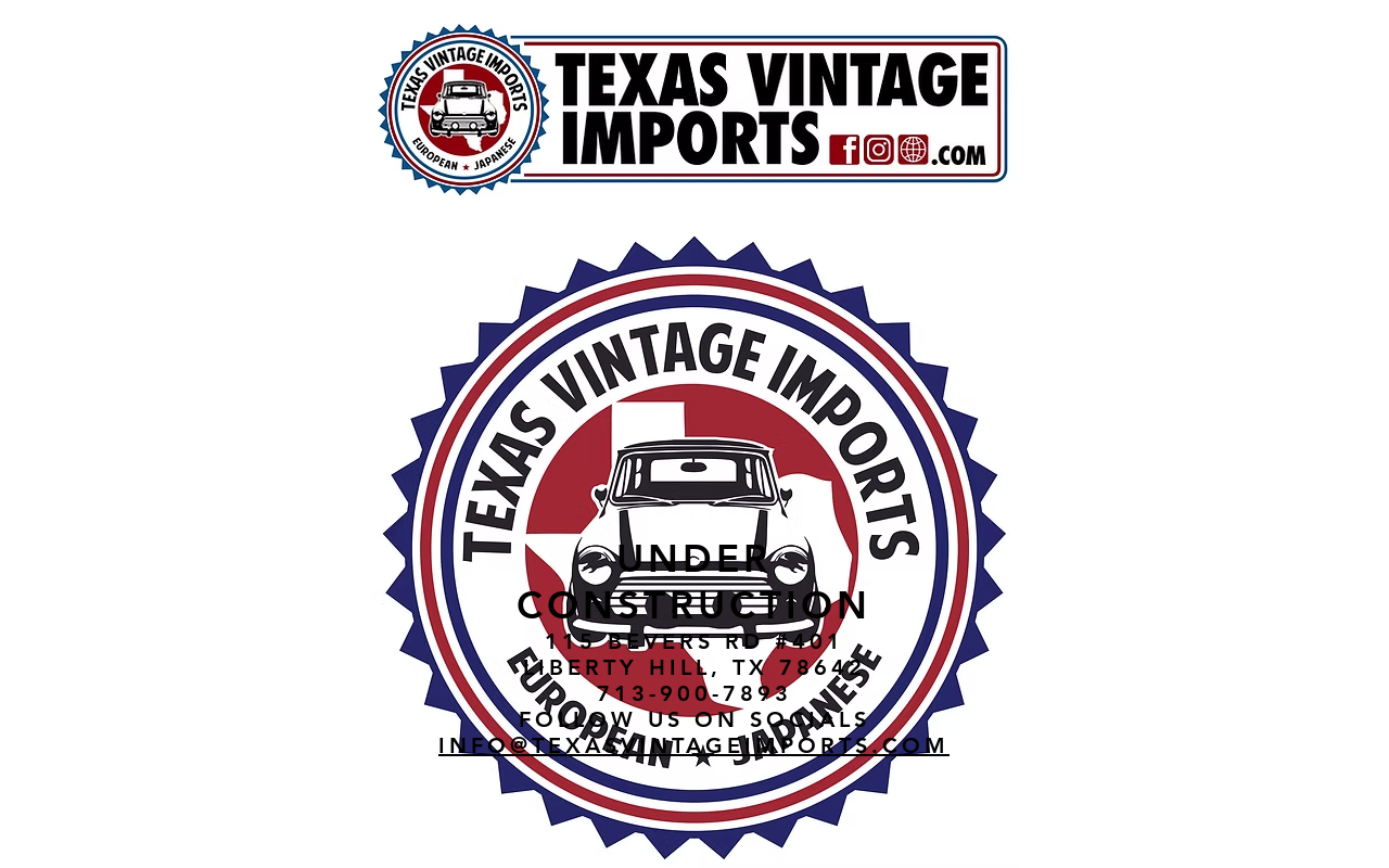 Texas Vintage Imports website preview