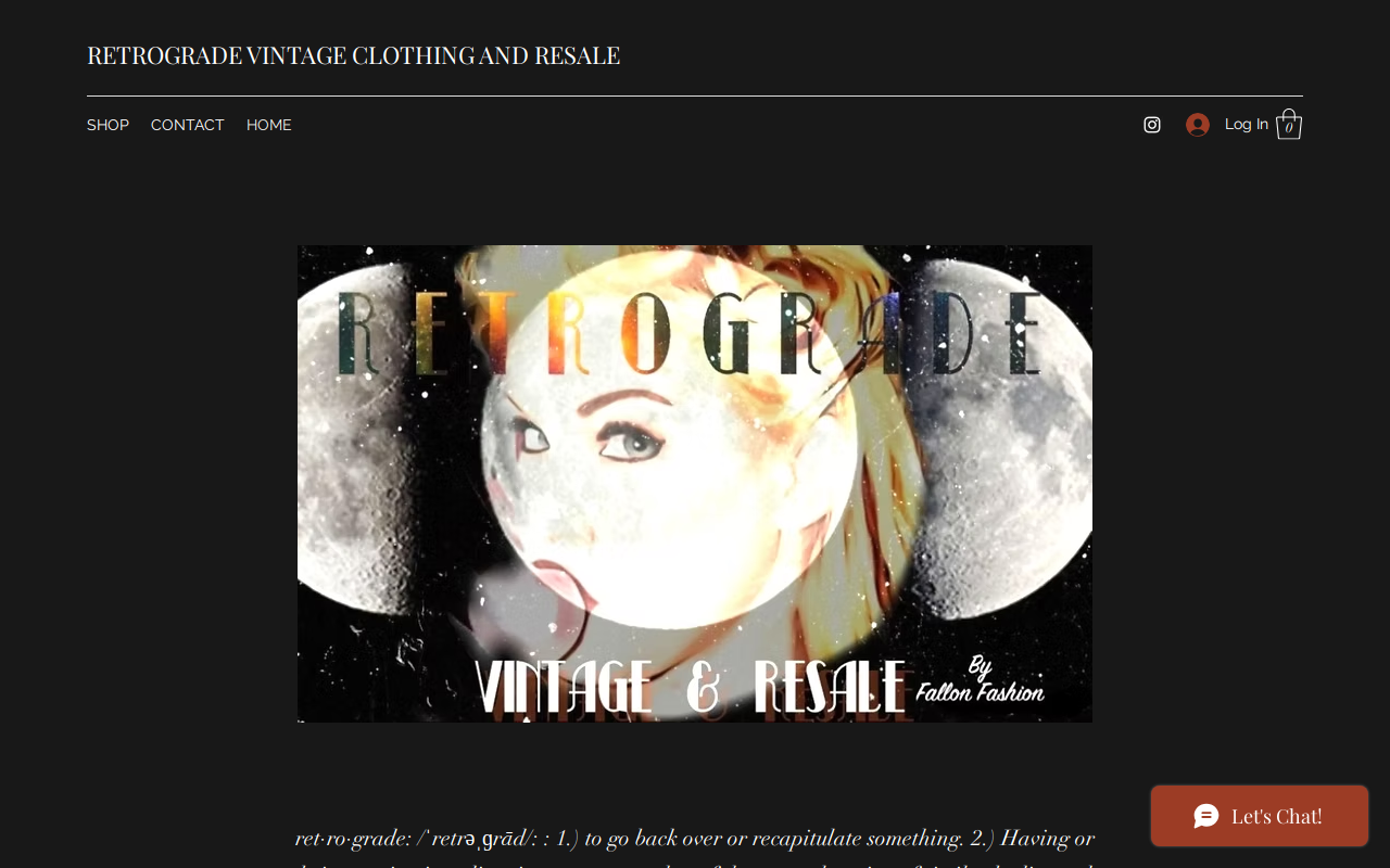 Retrograde Vintage & Resale website preview