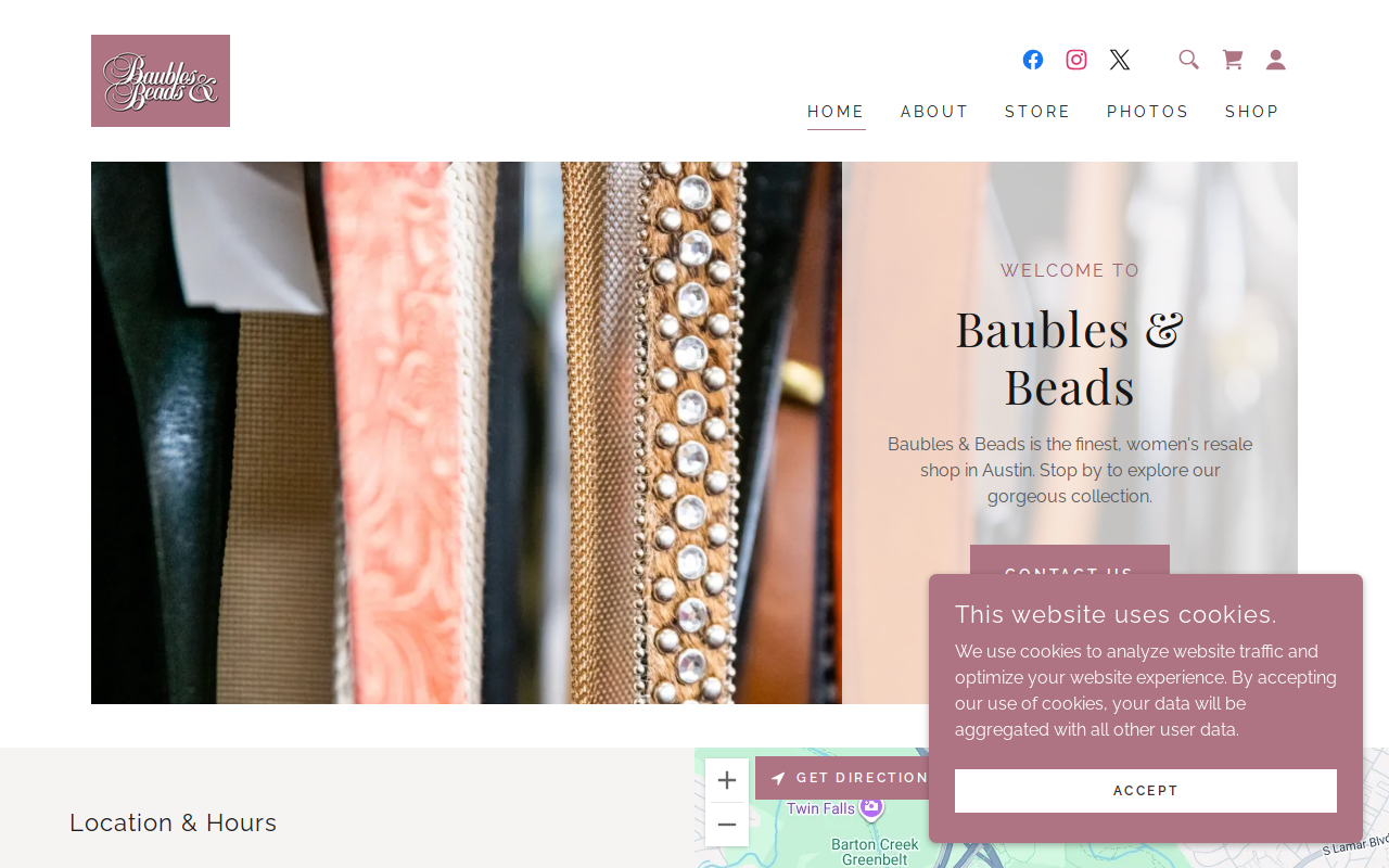 Baubles & Beads website preview
