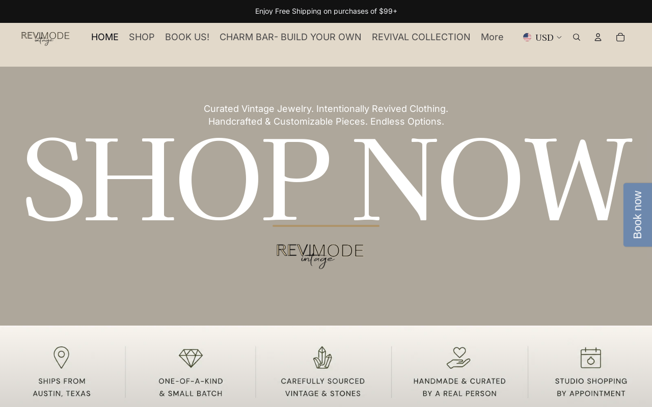Revimode Vintage website preview