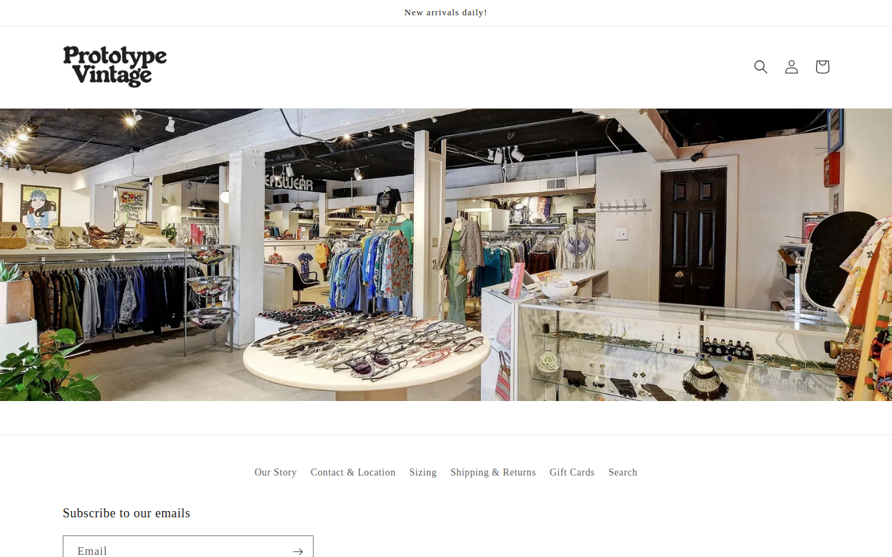 Prototype Vintage Design website preview