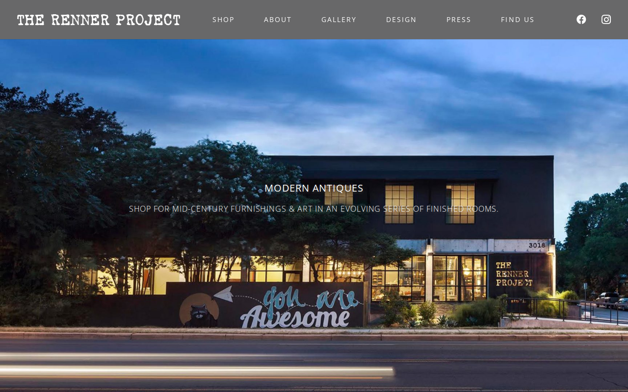 The Renner Project website preview