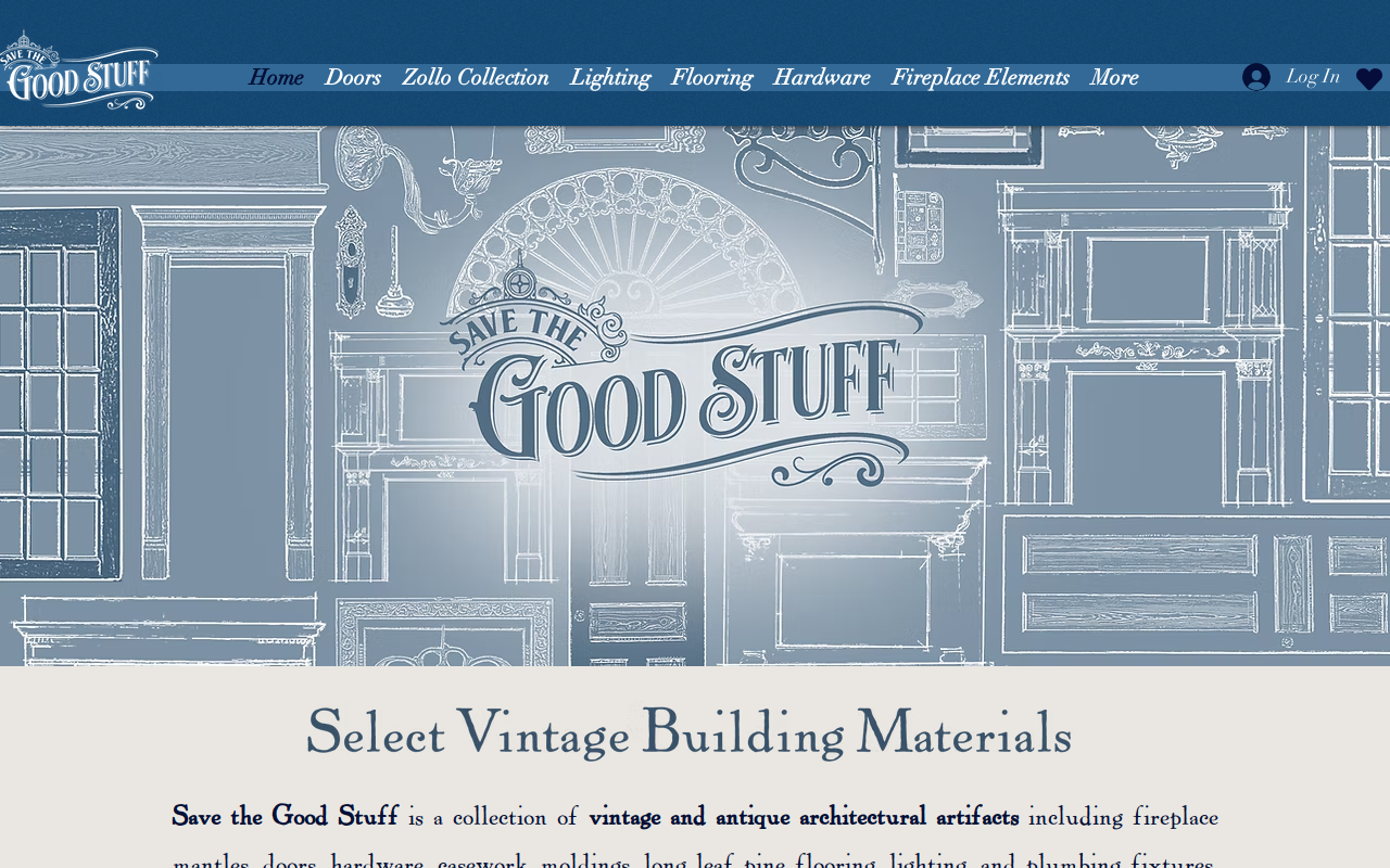Save the Good Stuff website preview