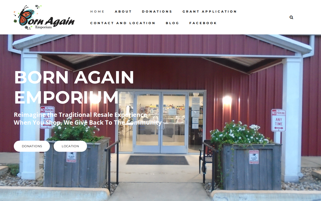 Born Again Emporium website preview