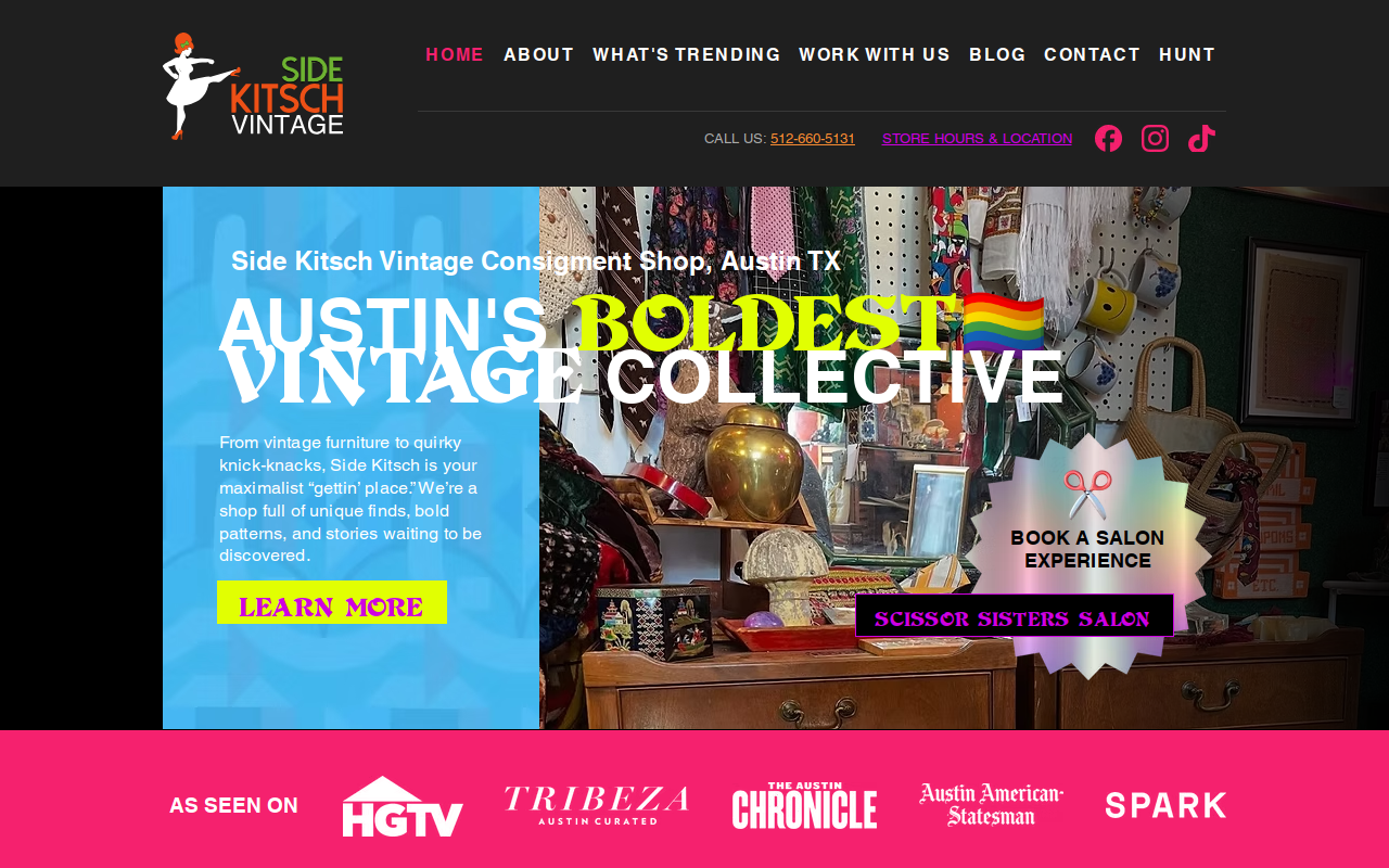 Side Kitsch Vintage website preview