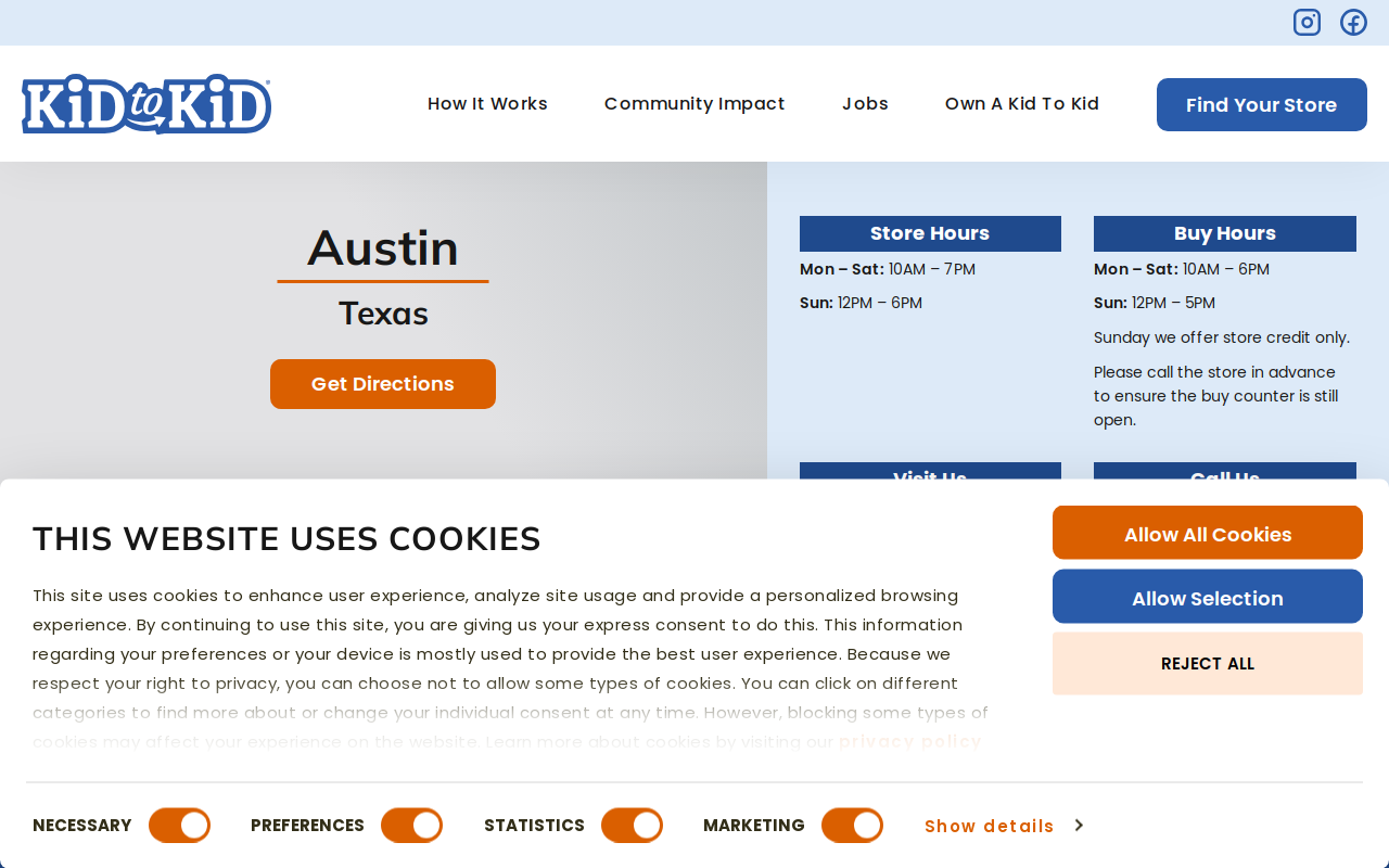 Kid to Kid North Austin website preview
